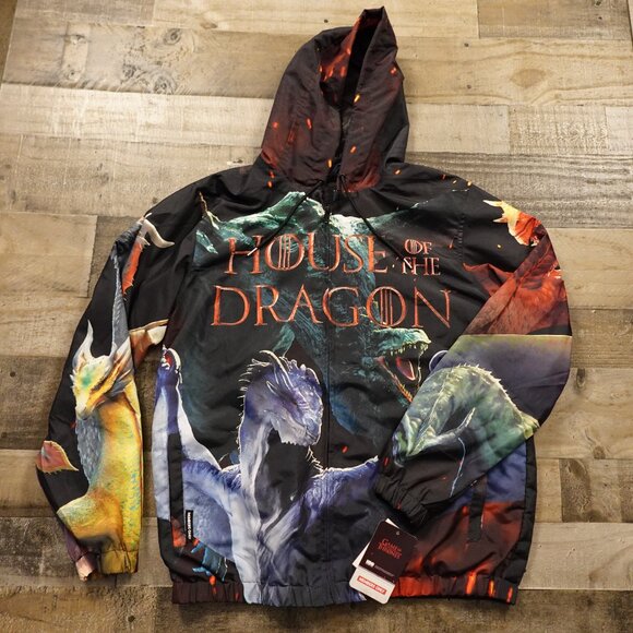 Members Only HBO Game of Thrones House of the Dragon Windbreaker Jacket medium - Picture 1 of 16